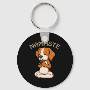 Dog Yoga Shirt Funny Puppy Lovers Yoga Gift Namast Key Ring
