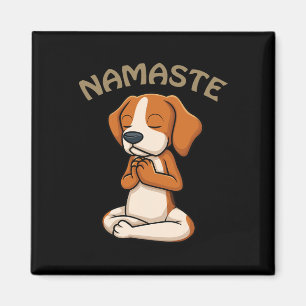 Dog Yoga Shirt Funny Puppy Lovers Yoga Gift Namast Magnet