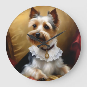 Dog Yorkshire Terrier Beauty Large Clock
