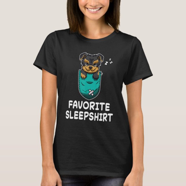 Dog Yorkshire Terrier Nap Sleeping Sleep Pajama Ni T-Shirt (Front)