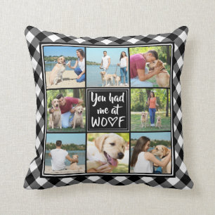 Dog   You had me at WOOF   8 Photos Buffalo Check Cushion