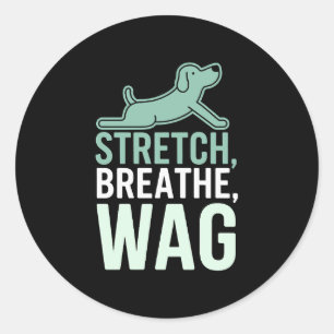 Doga Dog Yoga Pet Wellness Mindful Stretching Classic Round Sticker