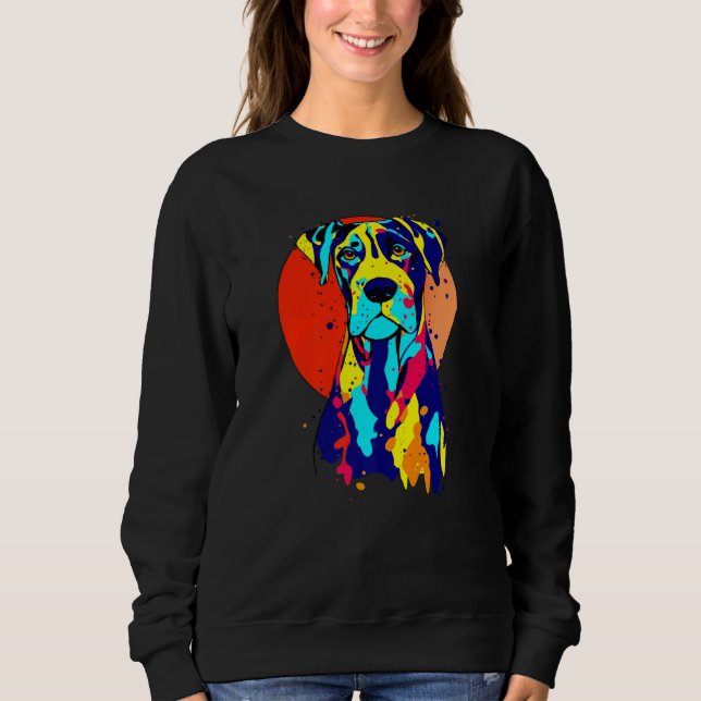 Dogbreed Great Dane Pop Colorful Sweatshirt (Front)
