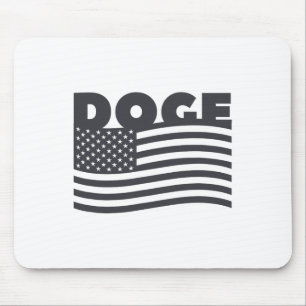 Doge American Patriotic Trump Efficiency Mouse Pad