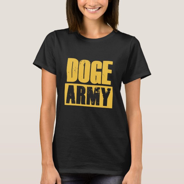 Doge Army Funny Gift For Dogecoin Fans T-Shirt (Front)