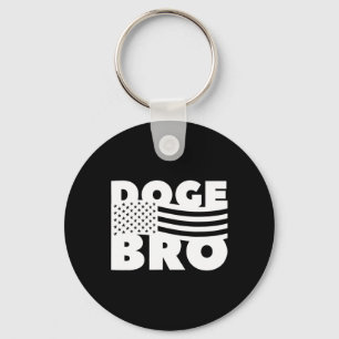 Doge Bro American Patriotic Trump Efficiency Key Ring
