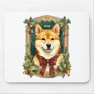 Doge Christmas Swea Shiba Inu Mens Long  Mouse Pad