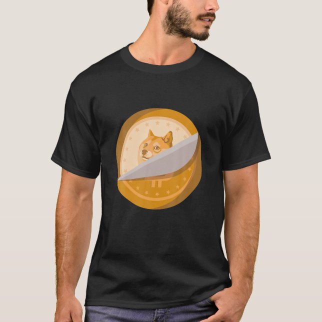 Doge Coin Bitcoin Funny Dogecoin Gift T-Shirt (Front)