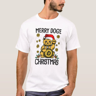 Doge Coin Christmas Funny Dogecoin Crypto HODL T-Shirt