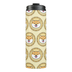 Doge Coin: Crypto Currency Background Thermal Tumbler