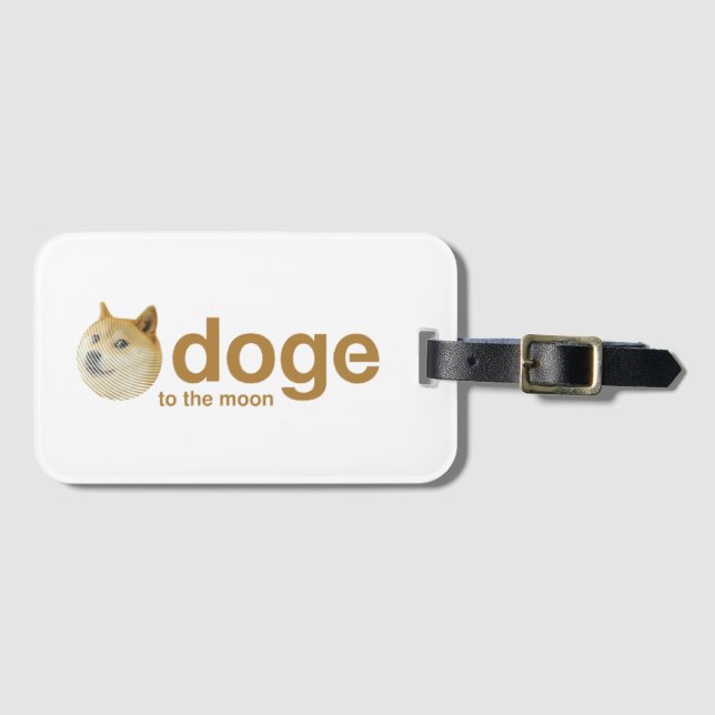 doge, coin, doge coin, dogecoin luggage tag (Front Horizontal)