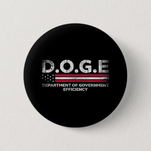Doge D.o.g.e. Department Of Government Efficiency  6 Cm Round Badge