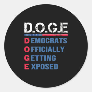 Doge D.o.g.e Department Of Government Efficiency M Classic Round Sticker