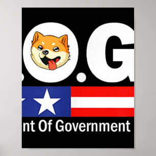 Doge D.o.g.e. Department Of Government Efficiency  Poster