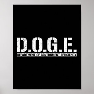 Doge D.o.g.e. Department Of Government Efficiency  Poster