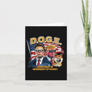 Doge D.o.g.e. Make America Efficient Again Trump D Card