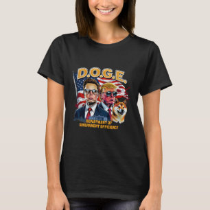 Doge D.o.g.e. Make America Efficient Again Trump D T-Shirt