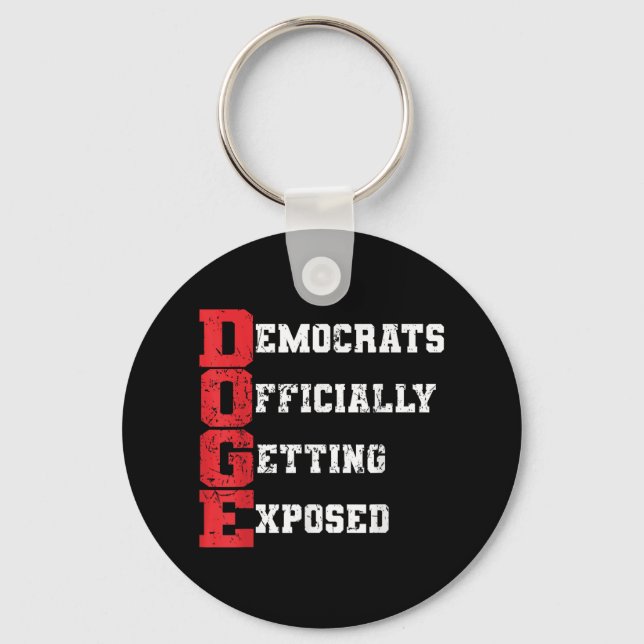 Doge Democrats Officially Getting Exposed _2  Key Ring (Front)