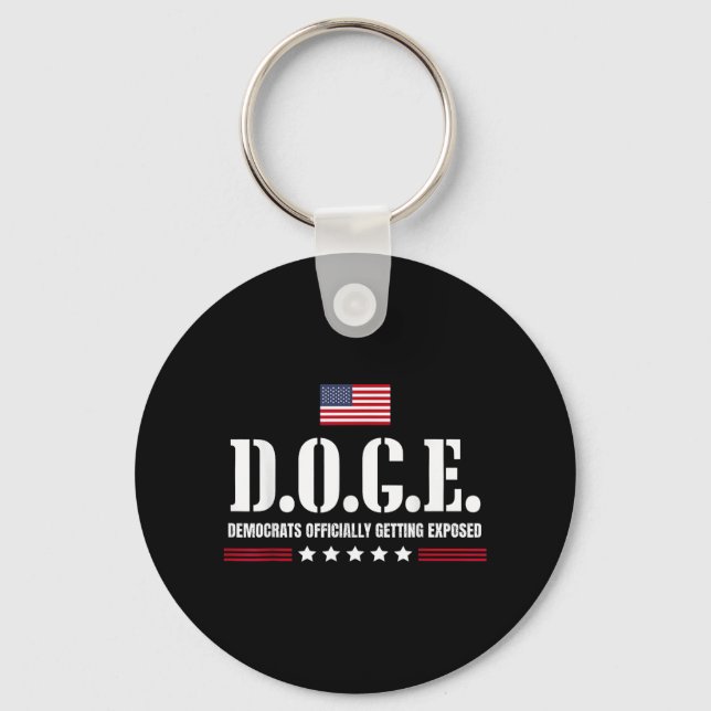 Doge Democrats Officially Getting Exposed _6  Key Ring (Front)