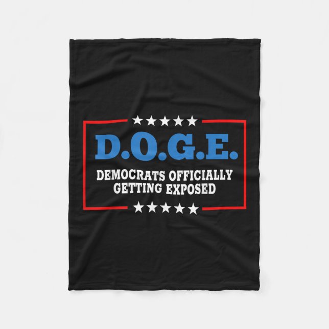 Doge Democrats Officially Getting Exposed Dept Of  Fleece Blanket (Front)
