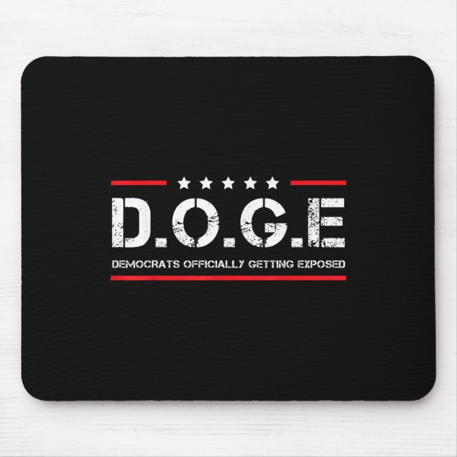 Doge Democrats Officially Getting Exposed - Funny  Mouse Pad (Front)