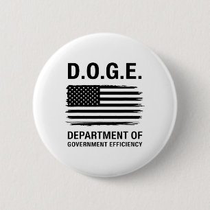 Doge Department Of Government Efficiency 4 6 Cm Round Badge