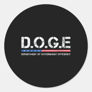 Doge Department Of Government Efficiency Adult Uni Classic Round Sticker