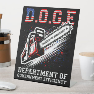 DOGE Department Of Government Efficiency Pedestal Sign