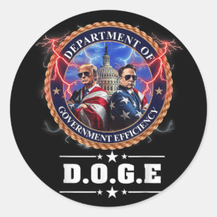 Doge Department Of Government Efficiency Trump 47t Classic Round Sticker