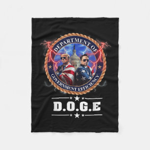 Doge Department Of Government Efficiency Trump 47t Fleece Blanket