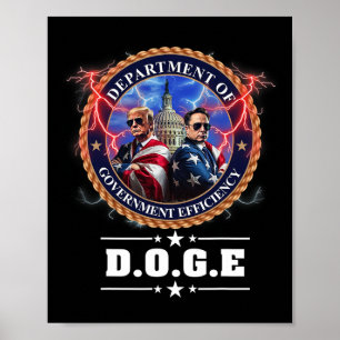 Doge Department Of Government Efficiency Trump 47t Poster
