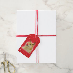 Doge Dogright Doggo Dog Christmas Meme Card red Gift Tags