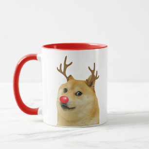 Doge Dogright Doggo Dog Christmas Meme Card red Mug