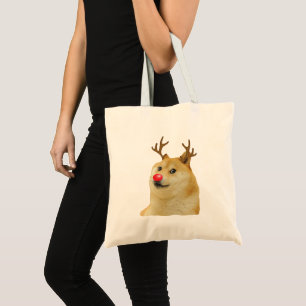 Doge Dogright Doggo Dog Christmas Meme Card red Tote Bag