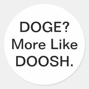 Doge Doosh Comic Splash-Art Hankamer Artjunkhaus   Classic Round Sticker
