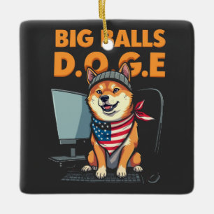 Doge epartment of government Efficiency Ceramic Ornament