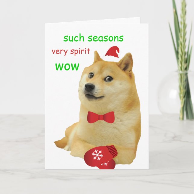Doge Funny Meme Holiday Card (Front)