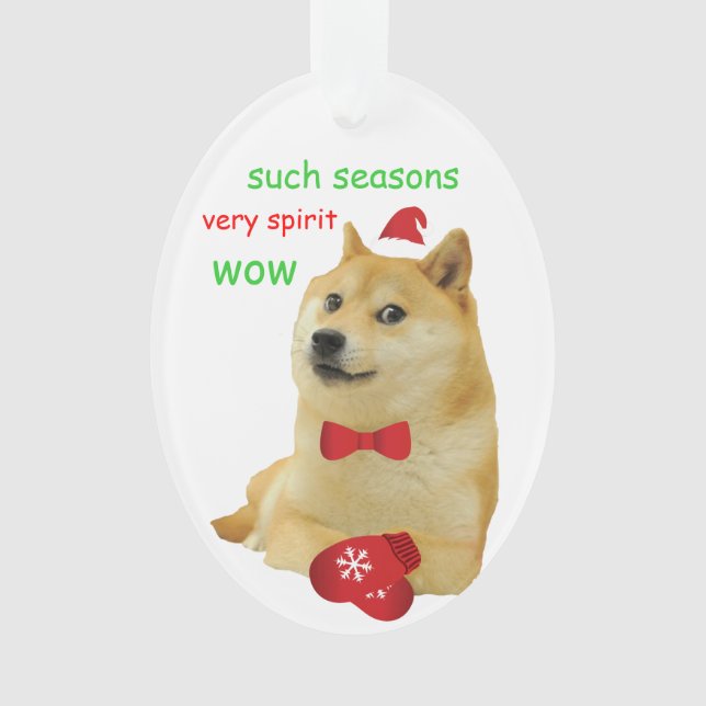 Doge Funny Meme Ornament (Front)