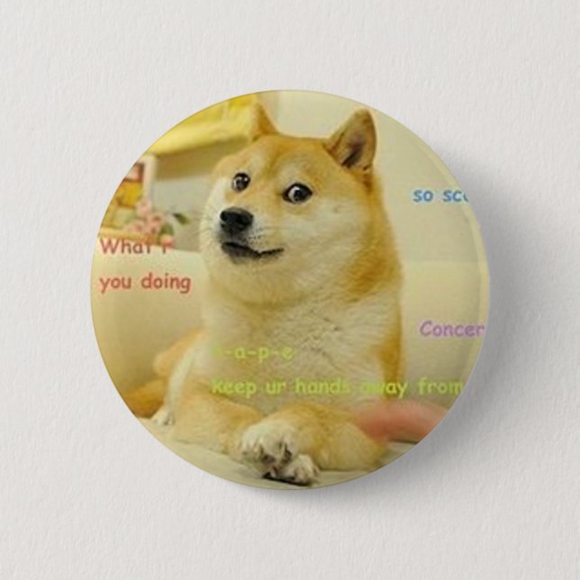Doge Meme 6 Cm Round Badge (Front)