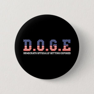 Doge Meme Democrats Officially Getting Exposed Usa 6 Cm Round Badge
