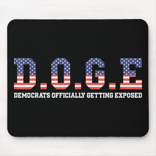 Doge Meme Democrats Officially Getting Exposed Usa Mouse Pad (Front)