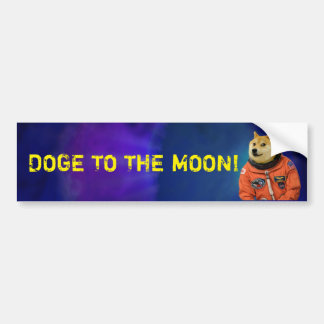 Doge To The Moon! Bumper Sticker