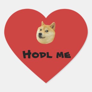 Doge Valentine "Hodl Me" Stickers