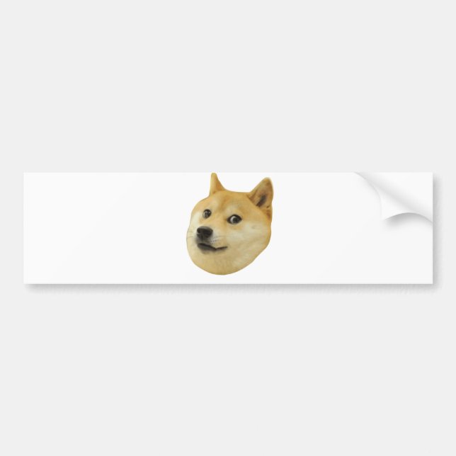 Doge Very Wow Much Dog Such Shiba Shibe Inu Bumper Sticker (Front)