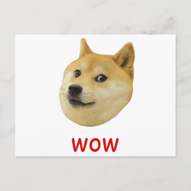 Doge Very Wow Much Dog Such Shiba Shibe Inu Postcard (Front)