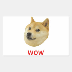 Doge Very Wow Much Dog Such Shiba Shibe Inu Rectangular Sticker