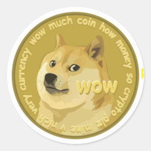 Dogecoin accessories- The Chatty Shiba Inu Classic Round Sticker