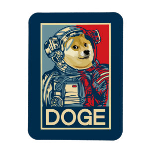 Dogecoin Astronaut Doge To The Moon Crypto Funny Magnet