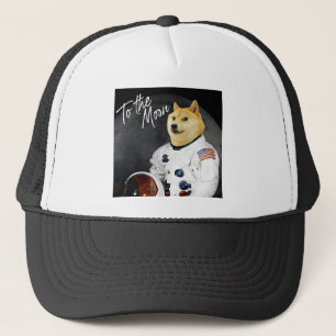 Dogecoin Astronaut To the Moon Blockchain HODL  Trucker Hat