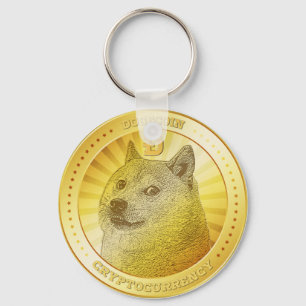 Dogecoin coin cryptocurrency key ring